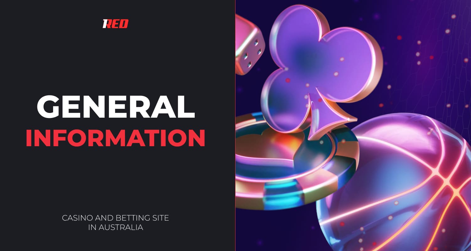 1red Australia casino and sports betting bookmaker general information platform