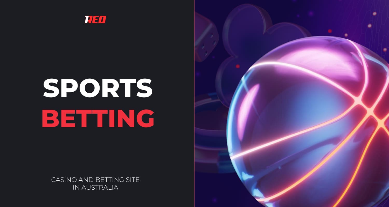 1red Australia sports betting section with many sports to bet on, including football, basketball, and cricket, for all players